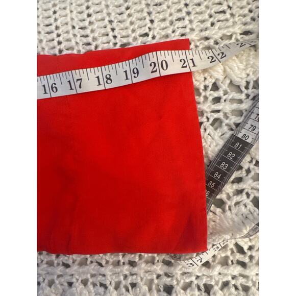 Zara Red V-Neck Blouse Women’s Medium - Picture 6 of 6